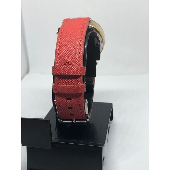 MICHAEL MK5632 Women's Red Leather Analog Rose Dial Quartz Wrist Watch KG335 - Picture 5 of 12